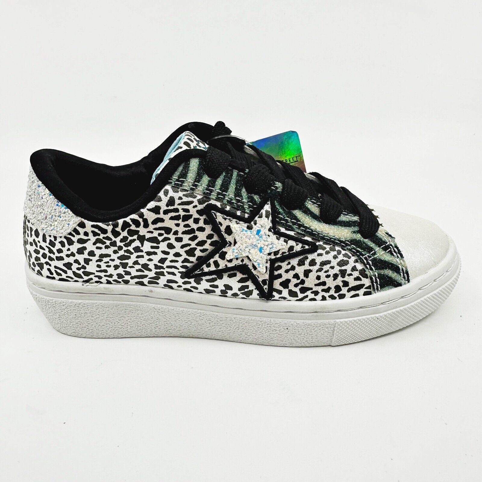 Skechers Goldie Leopard Remix White Leopard Kids Girls Size 12 Sneakers