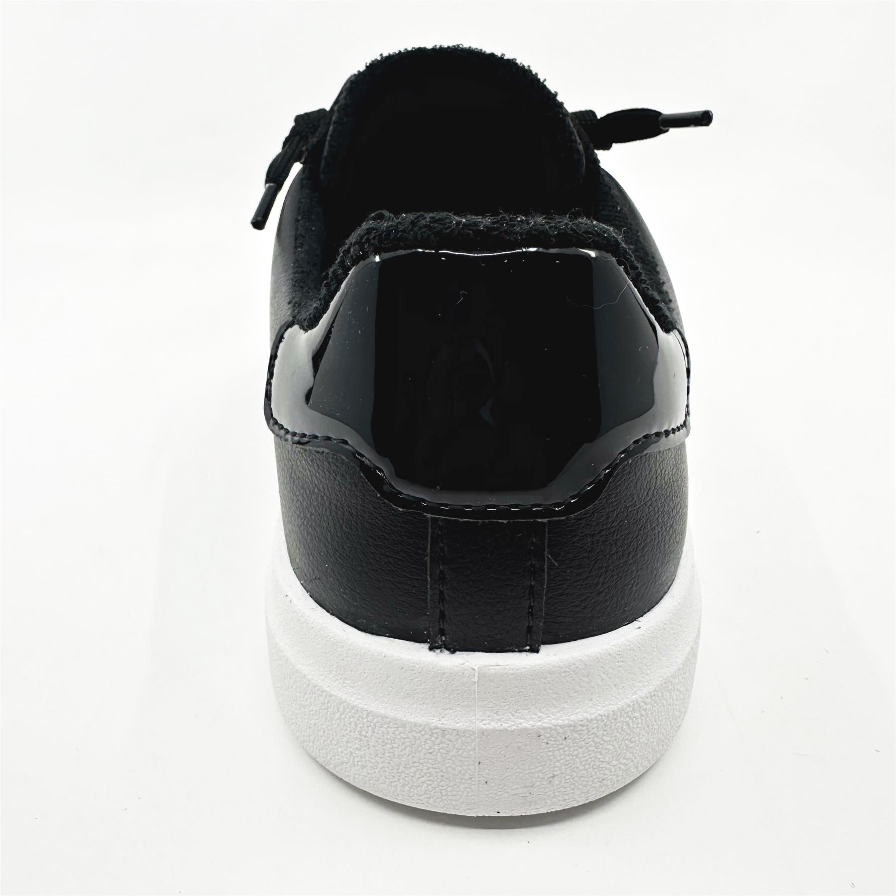 Skechers Bobs D'Vine Instant Delight Black Womens Wide Slip On Sneakers