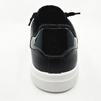 Skechers Bobs D'Vine Instant Delight Black Womens Wide Slip On Sneakers