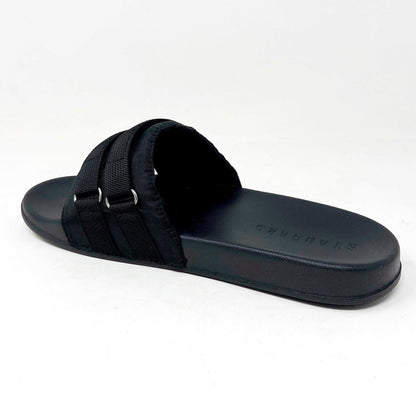 STNDRD Standard Los Angeles Monaco Double Strap Black Womens Slide Sandals