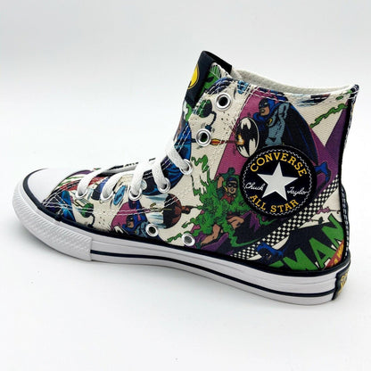 Converse CTAS Hi White Black DC Comics Batman Youth Kids Shoes 367307C
