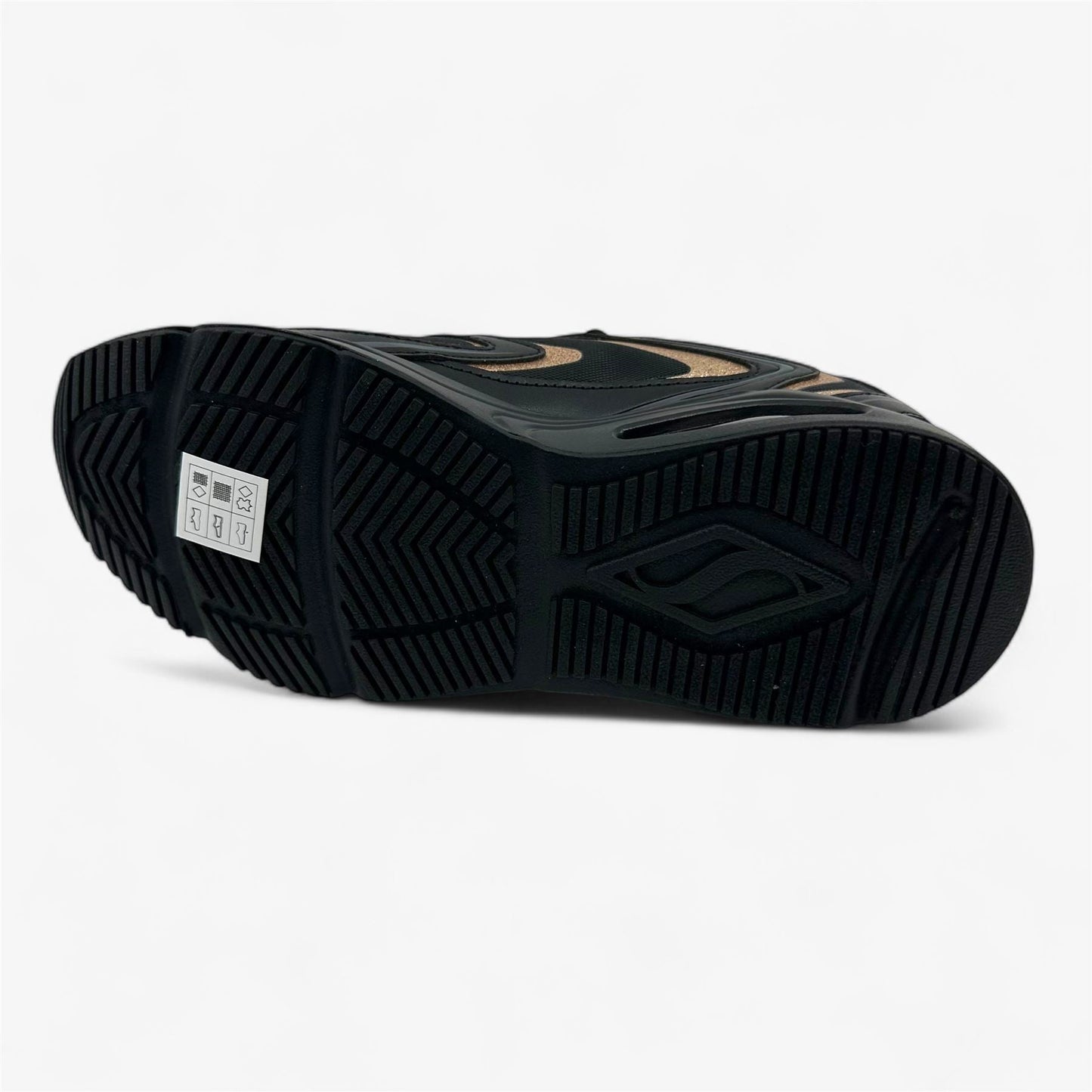 Skechers Tres Air Uno Shimm Airy Black Rose Gold Womens Athletic Sneaker
