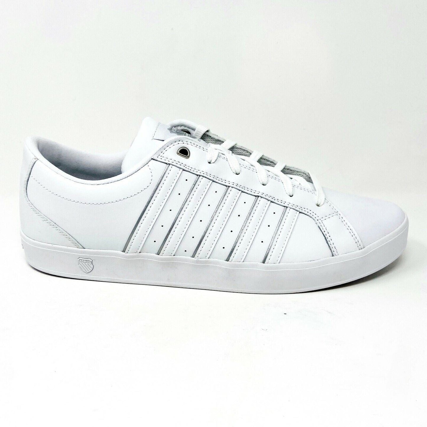 K Swiss Gallen III  Triple White Silver Mens Size 14 Casual Sneakers 01977133
