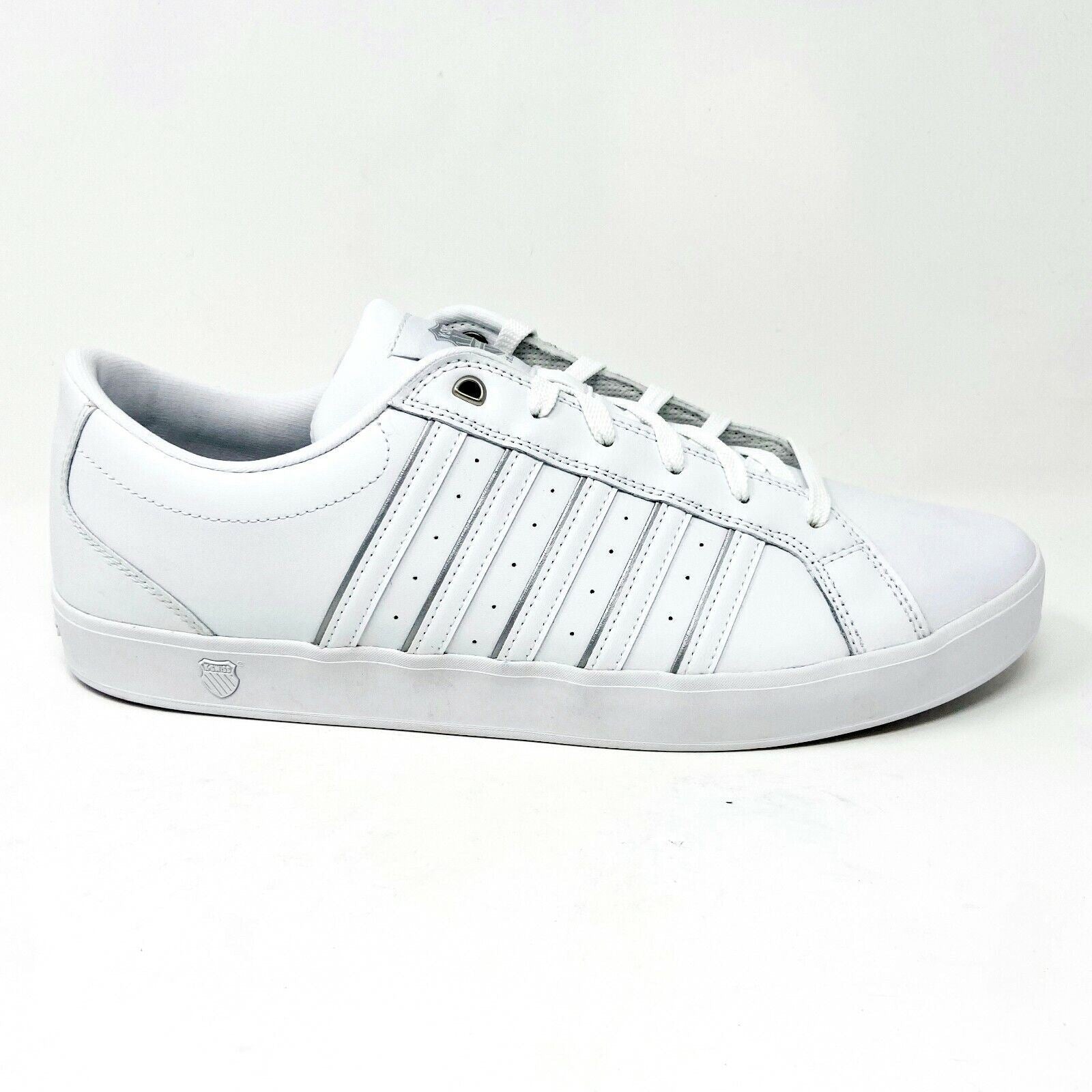 K Swiss Gallen III  Triple White Silver Mens Size 14 Casual Sneakers 01977133