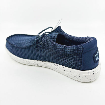Hey Dude Wally Youth Sport Mesh Navy Kids Comfort Slip On Shoes