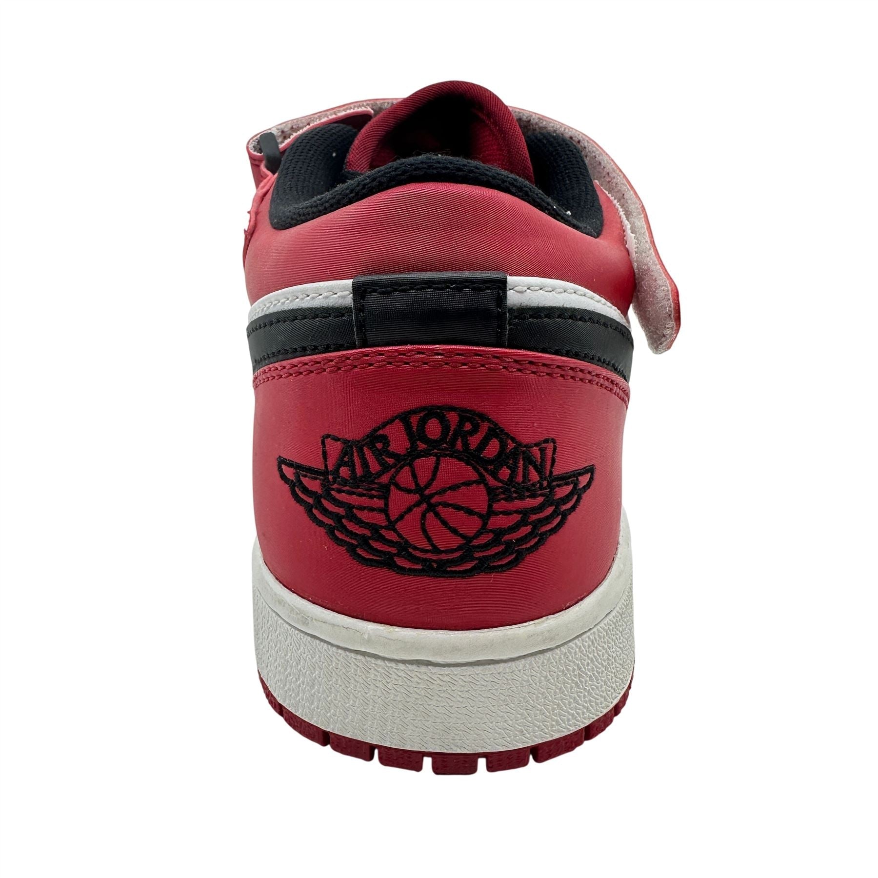 Jordan 1 Strap Low White Black Gym Red Mens Athletic Bred Sneaker