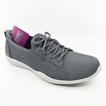 Skechers Newbury St Casually Charcoal Womens Slip On Sneakers