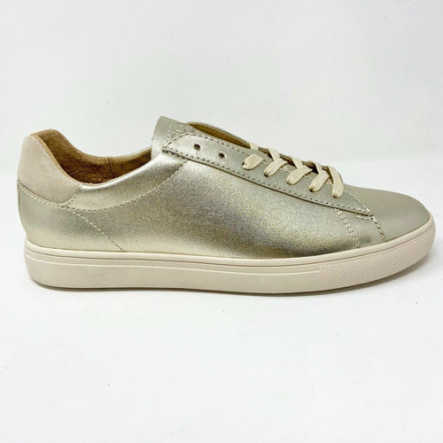 Clae Bradley Gold Metallic Mens Size 9 Premium Sneakers