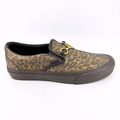 Vans Vault Classic Slip On V (Needles) Brown Zebra Leopard Mens Casual Shoes
