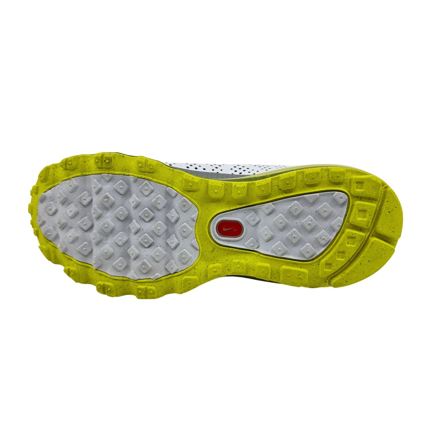 Nike Air Max+ 2011 Leather White Stealth Yellow Womens Athletic Sneaker