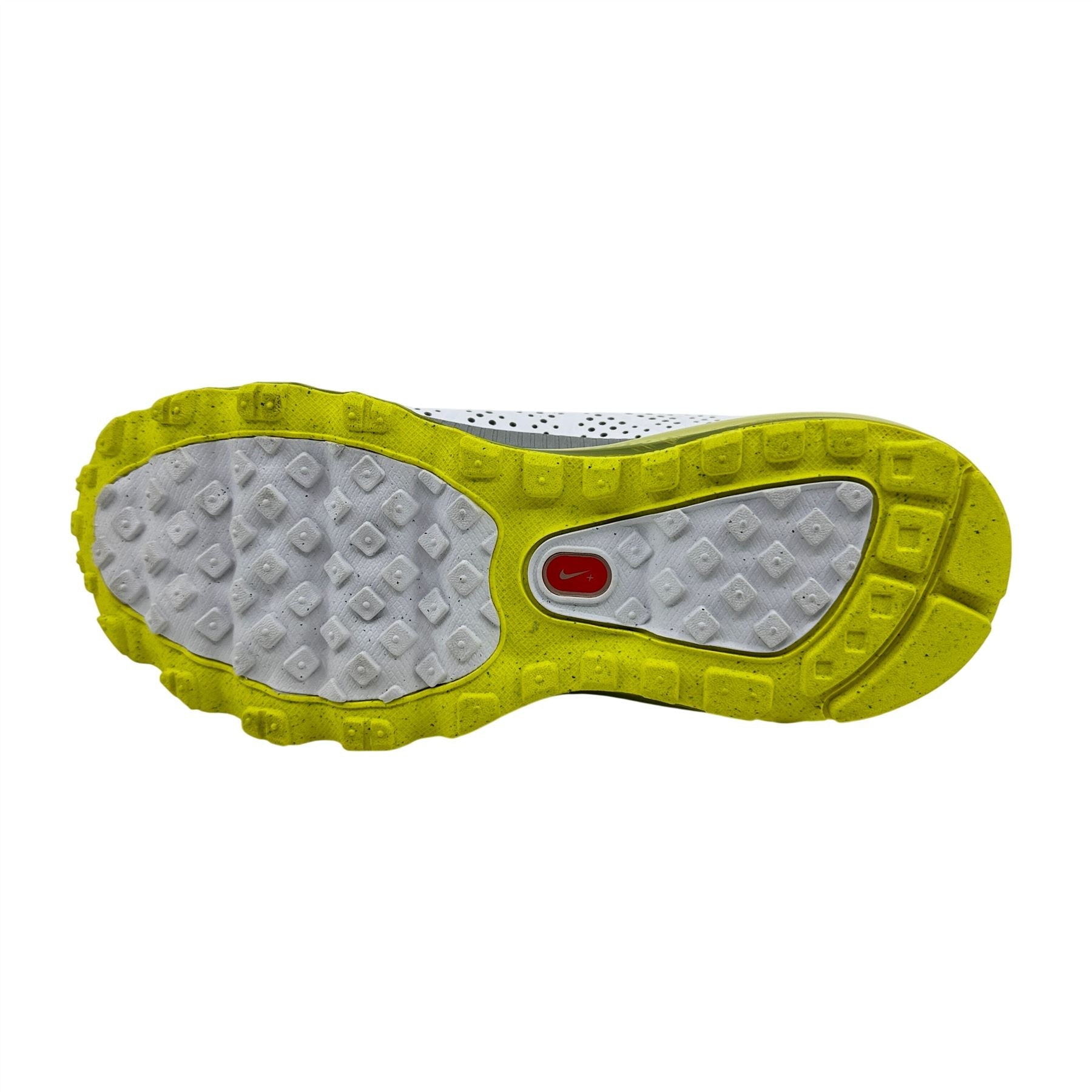 Nike Air Max+ 2011 Leather White Stealth Yellow Womens Athletic Sneaker