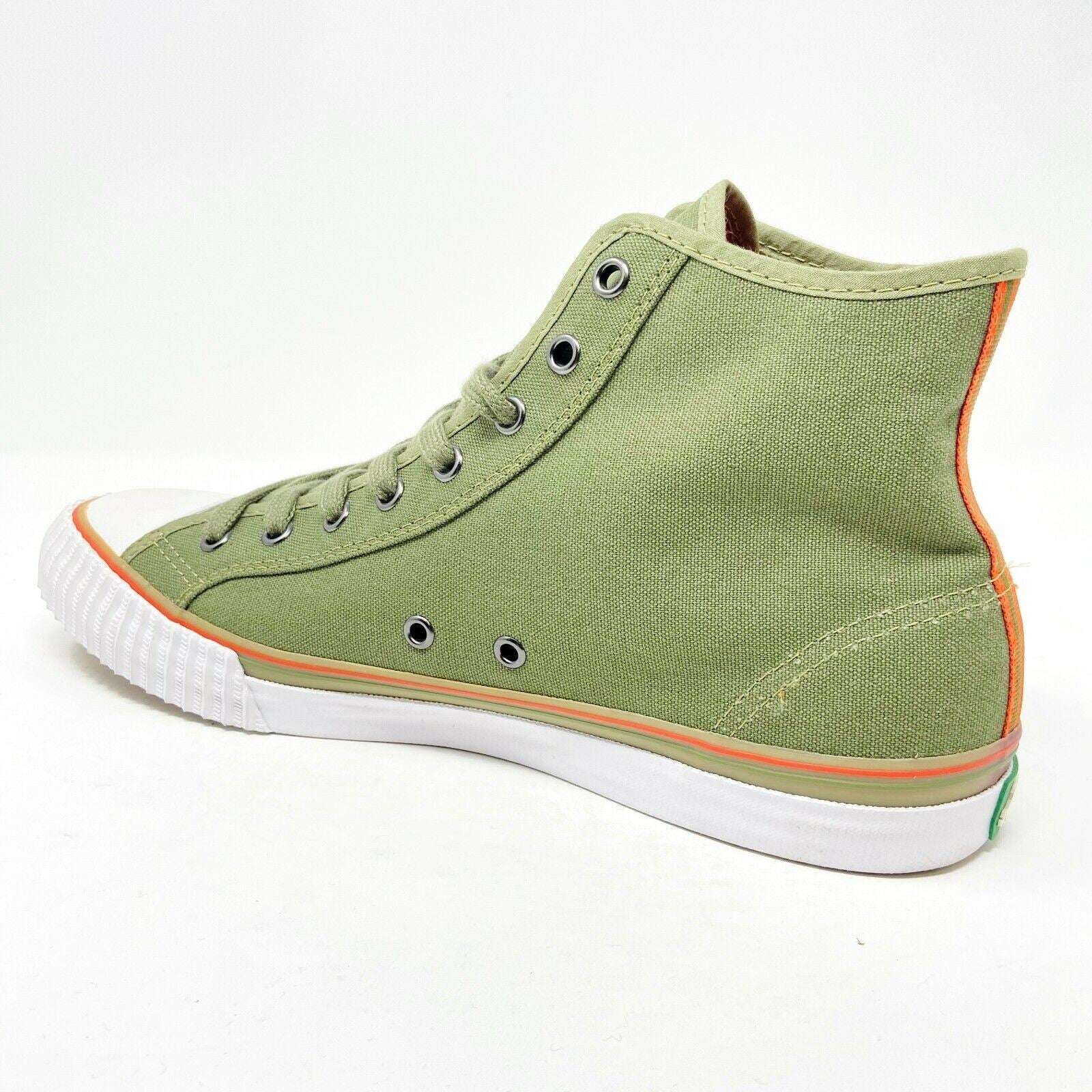PF Flyers Center Hi Reiss Army Olive Green White Womens Shoes Sneakers PM11CH2B