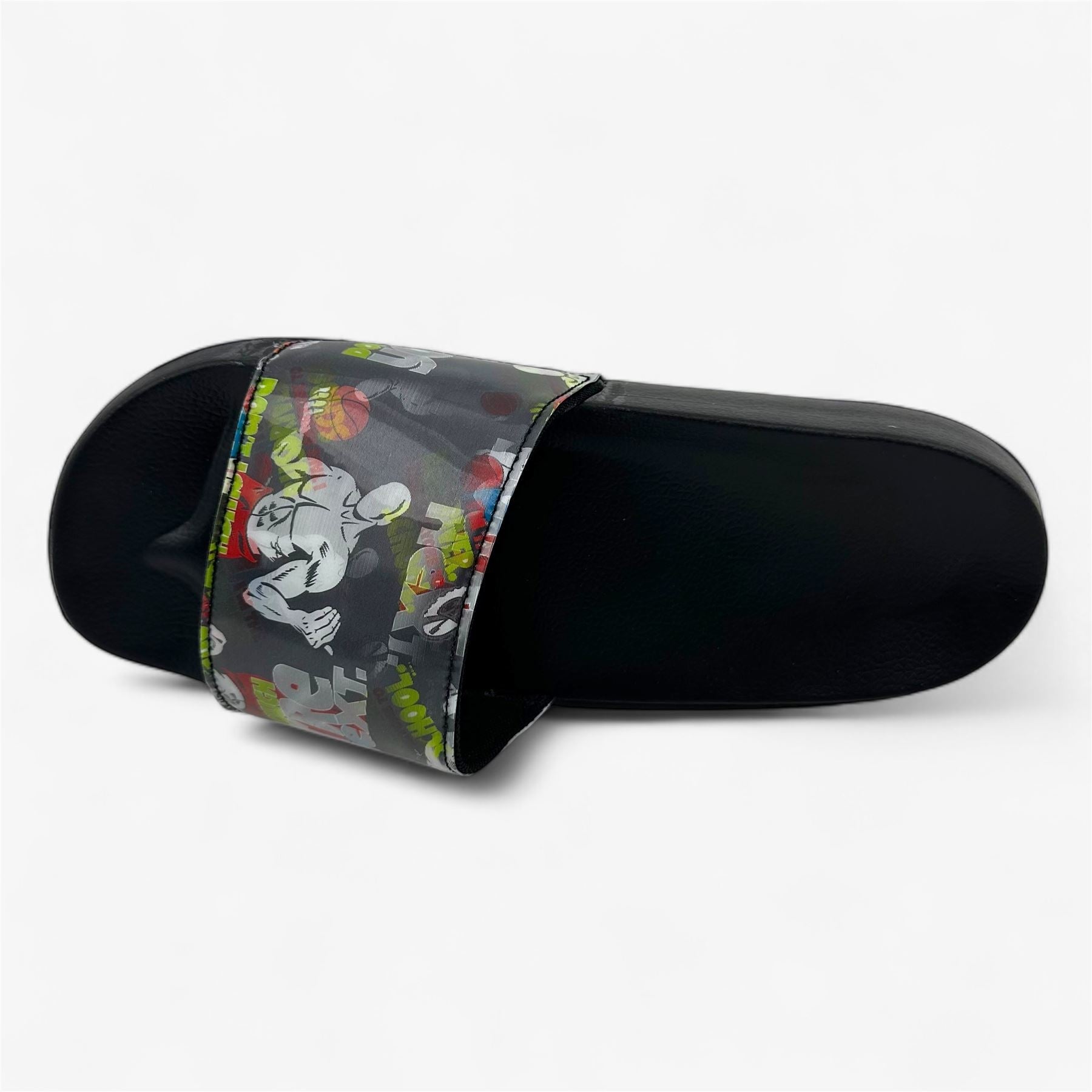 AND1 Chasin Black Multicolor Mens Sandal Slide