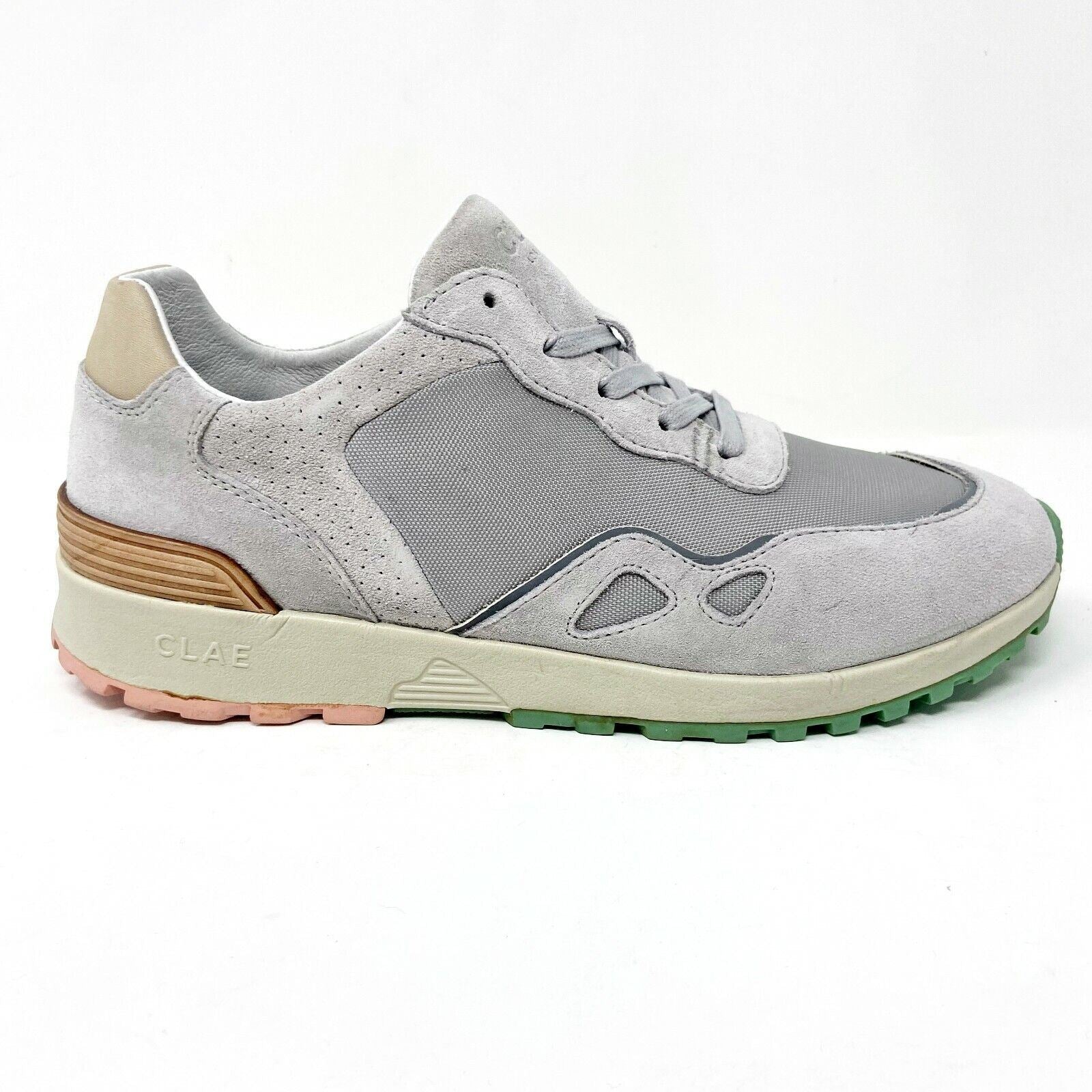 Clae Hayden Microgray Suede Mens Premium Casual Sneakers