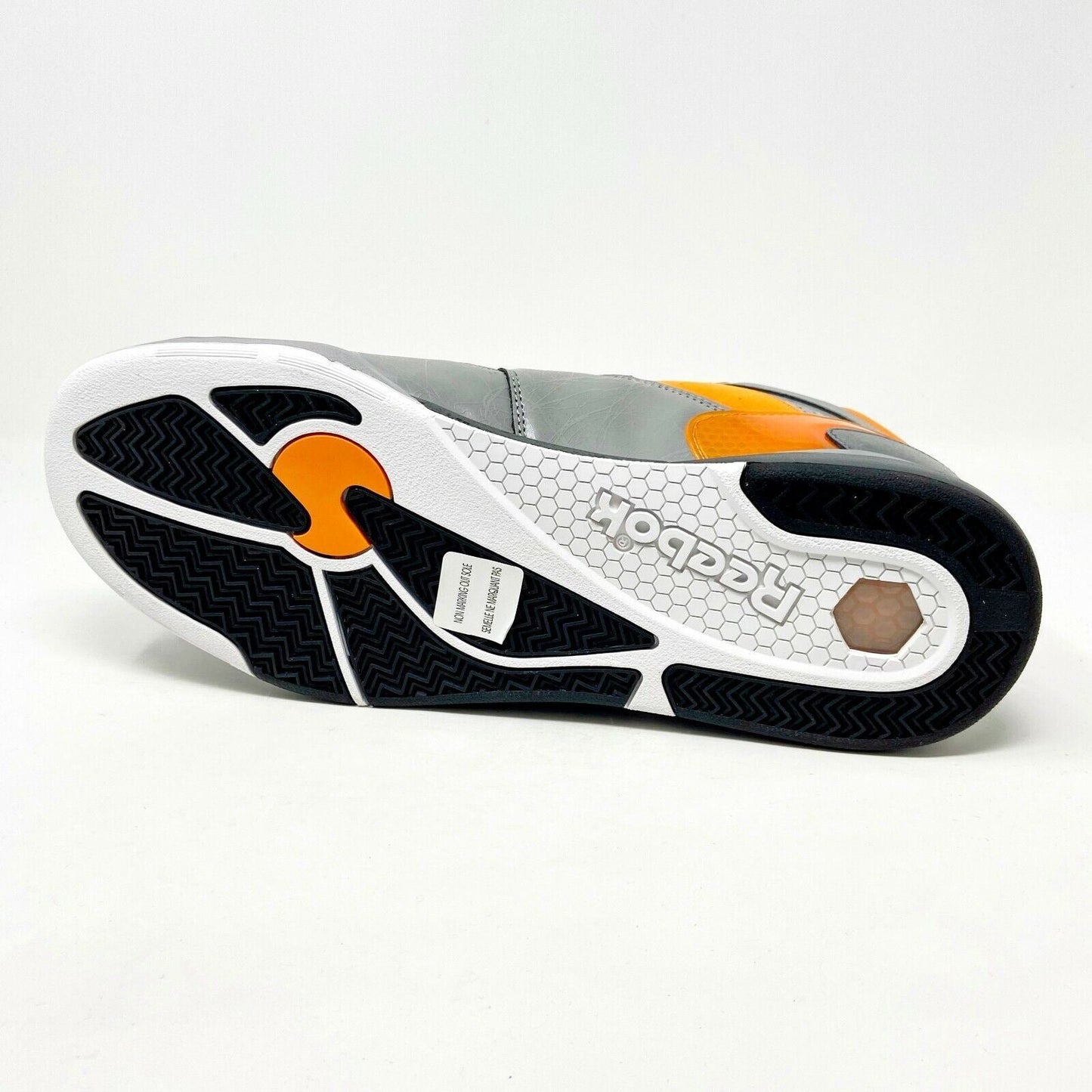 Reebok Classic Jam Gray Orange Mens Retro Basketball Sneakers J98248