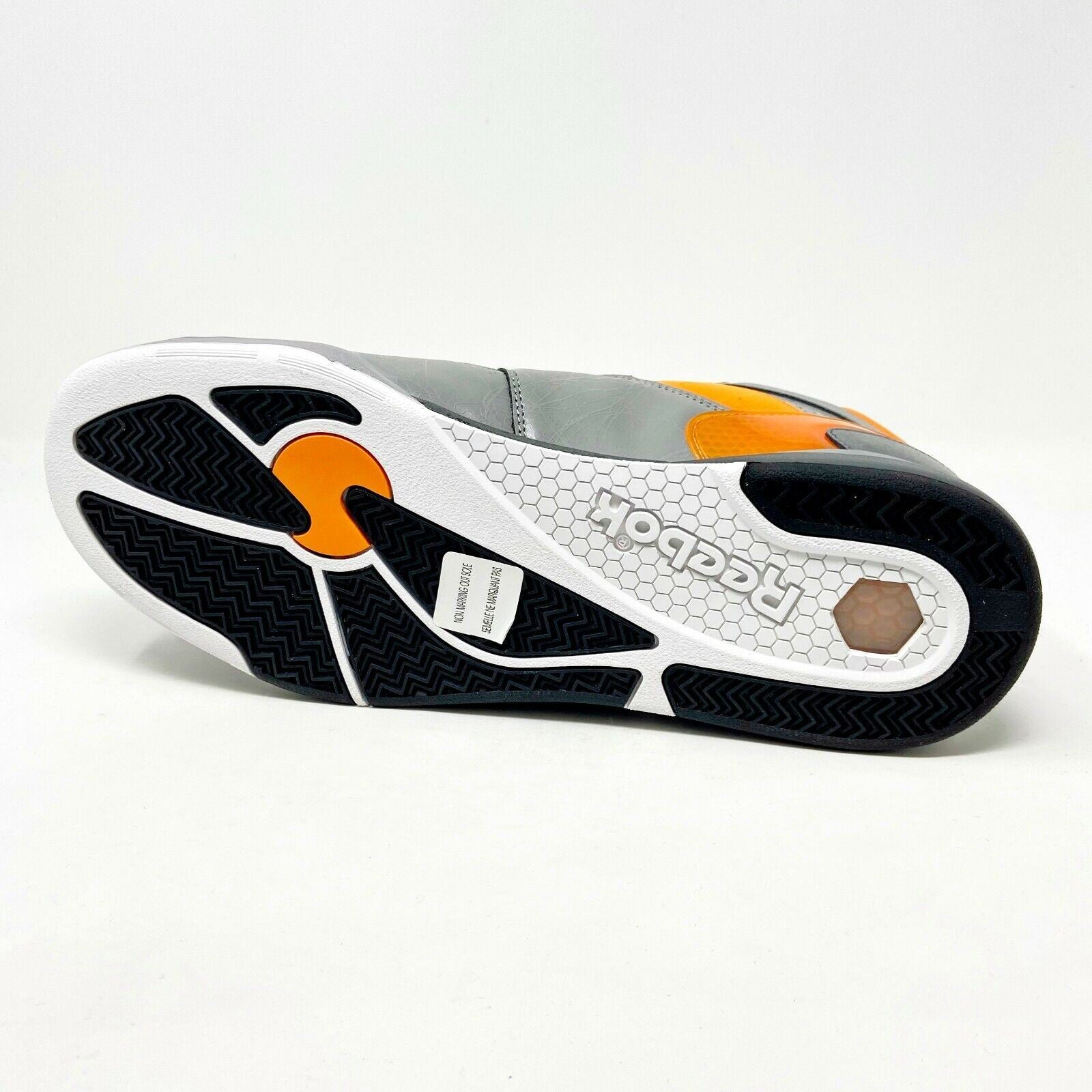 Reebok Classic Jam Gray Orange Mens Retro Basketball Sneakers J98248