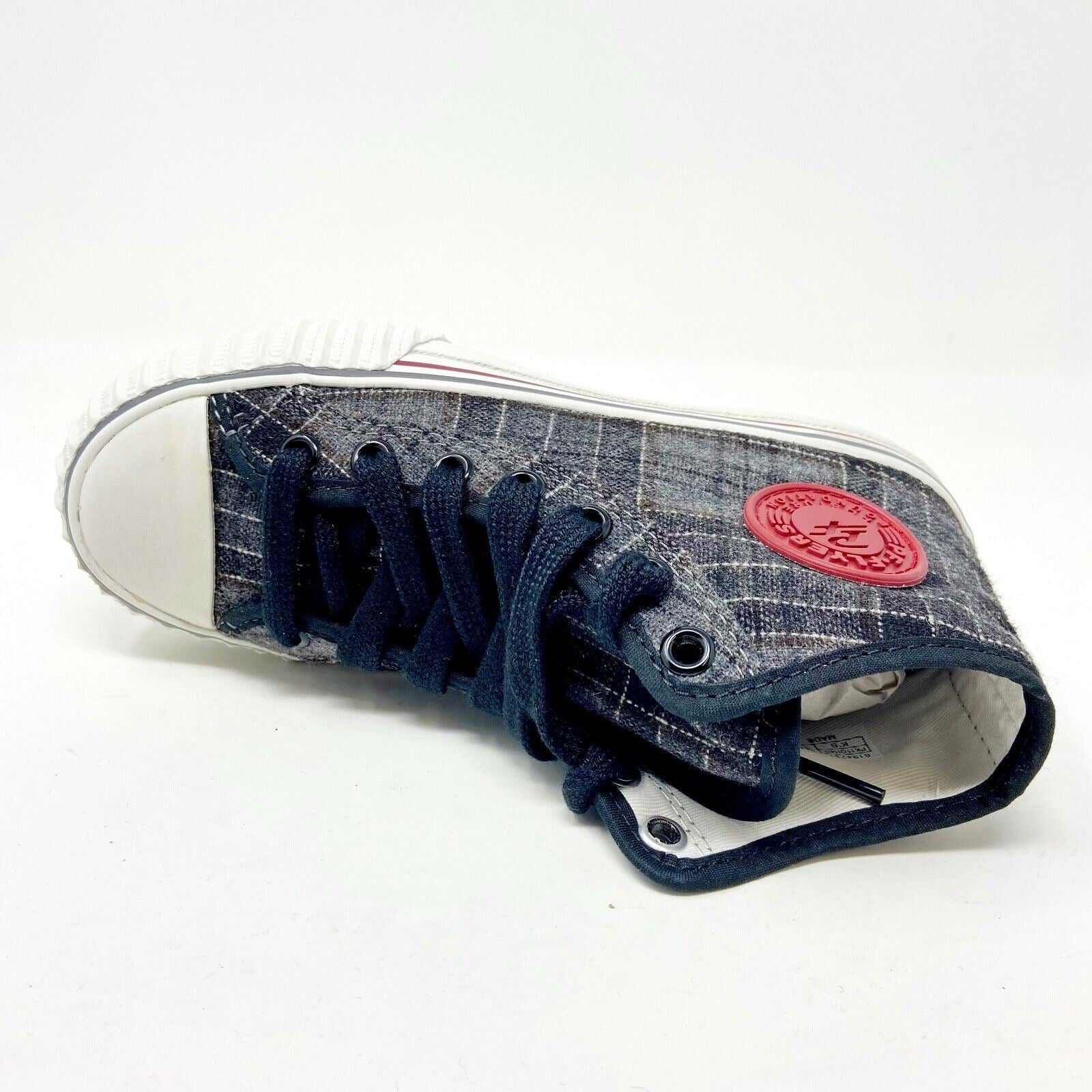 PF Flyers Center Hi Reis Grey White Kids Retro Casual Sneakers PK11OH4D