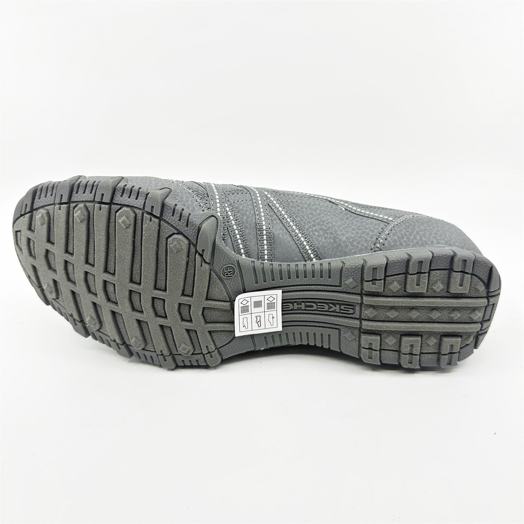 Skechers Bikers Lite Relive Gray Multi Womens  Slip On Sneakers