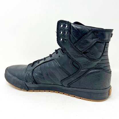 Supra Skytop Triple Black Mens Size 4 Skateboard Sneakers 08002 001
