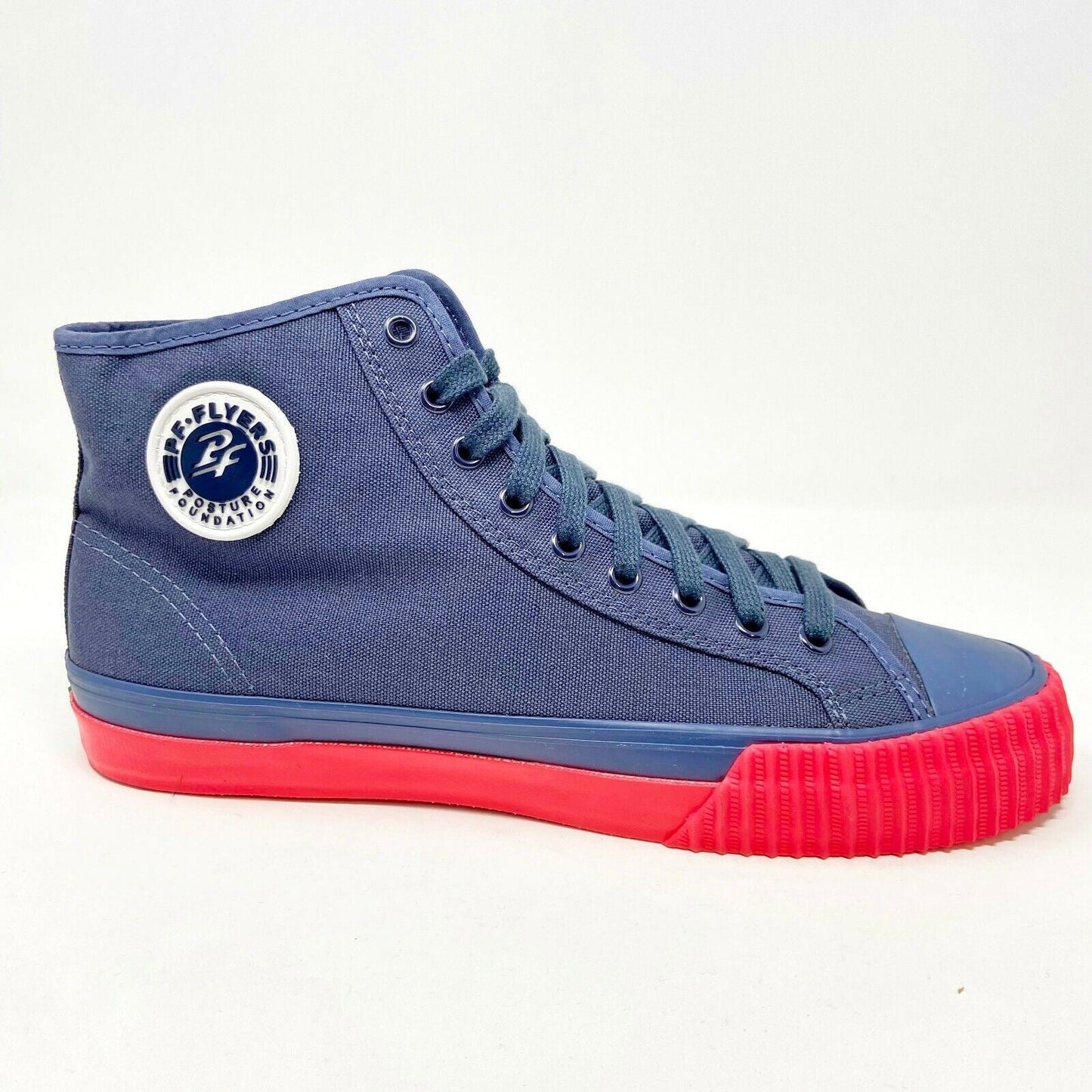PF Flyer Center Hi Navy Pink Womens Retro Casual Shoes PM12OH1U