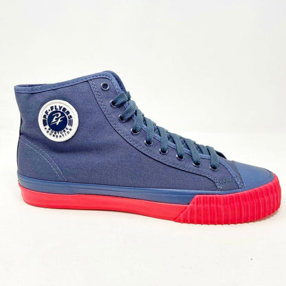 PF Flyer Center Hi Navy Pink Womens Retro Casual Shoes PM12OH1U