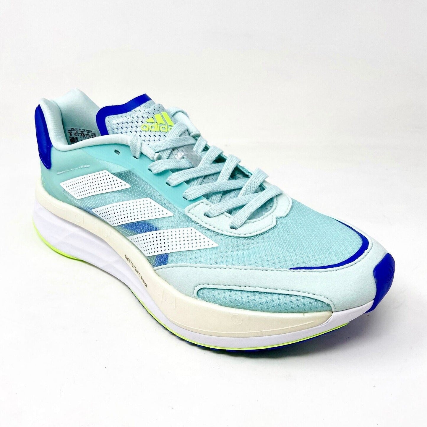 Adidas Adizero Boston 10 Halo Mint Blue White Womens Running Sneaker FZ2496