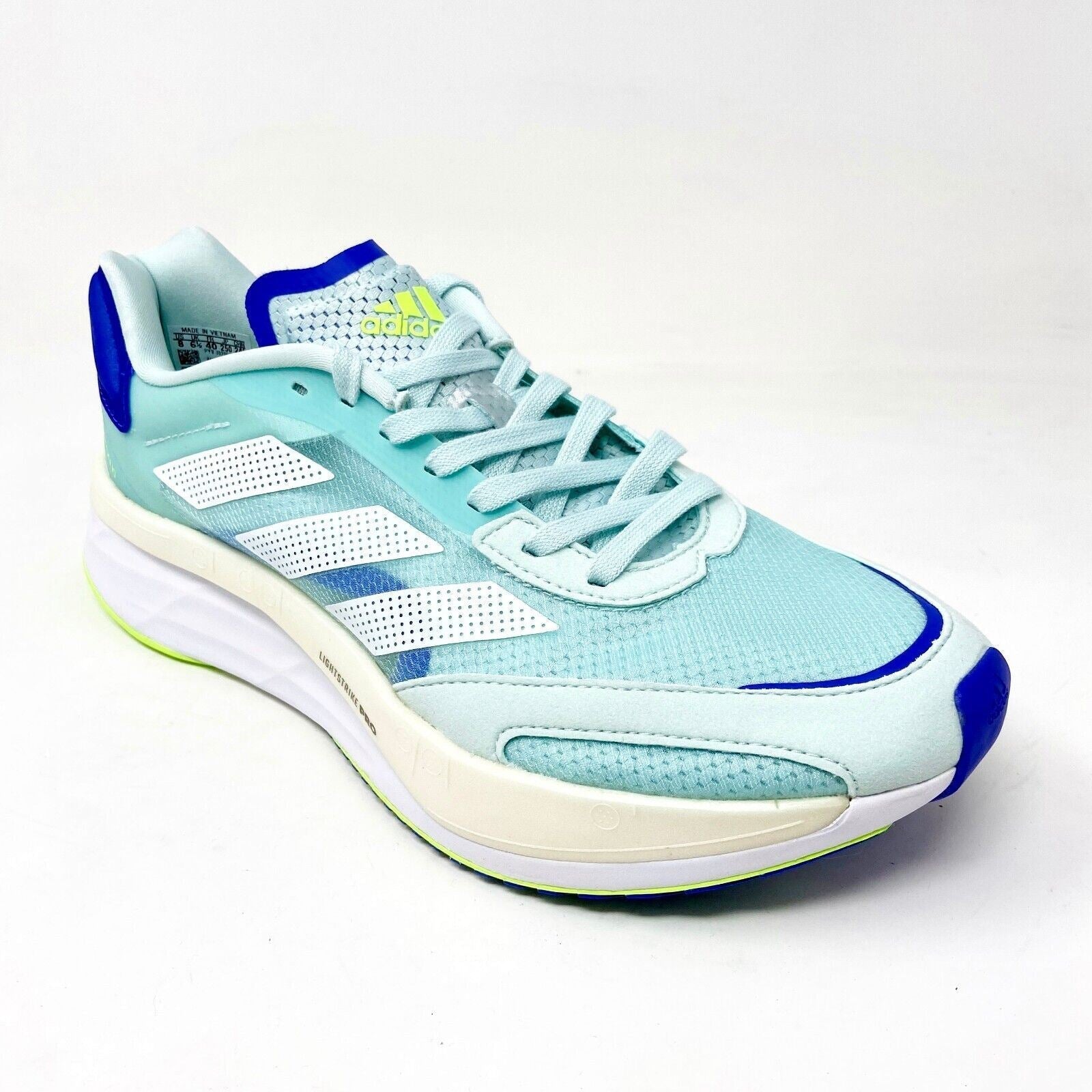 Adidas Adizero Boston 10 Halo Mint Blue White Womens Running Sneaker FZ2496