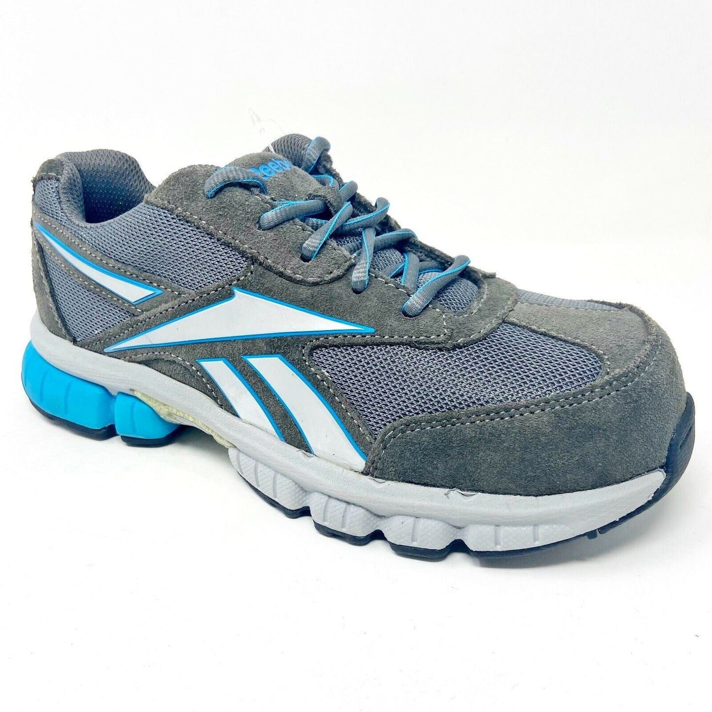 Reebok Work Ketia Grey Blue Oxford Womens Composite Toe Sneakers RB446