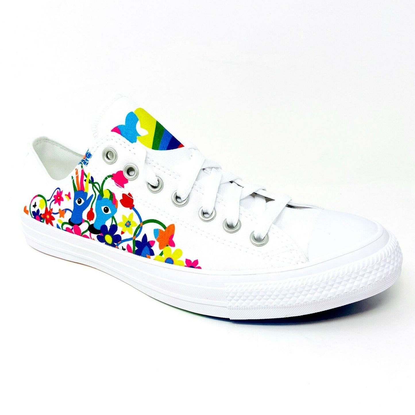 Converse Chuck Taylor All Star Ox White Rainbow LGBTQ Pride Mens Shoes 170823C
