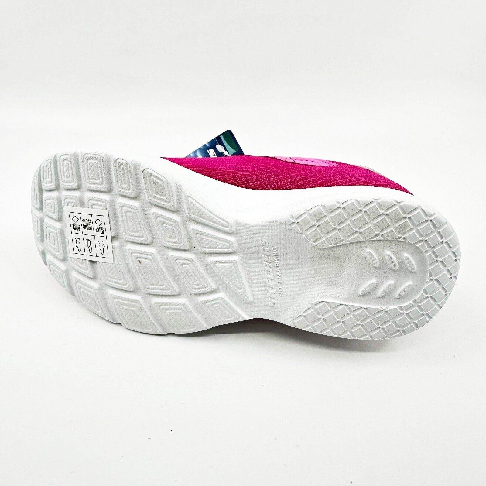 Skechers Dynamight 2.0 Rockin Rainbow Neon Pink Kids Girls Size 11 Sneakers