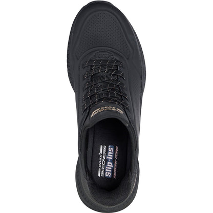 Women's Wide Fit Skechers 117740 Slip-ins Bobs Squad 4 Key Look Trainers