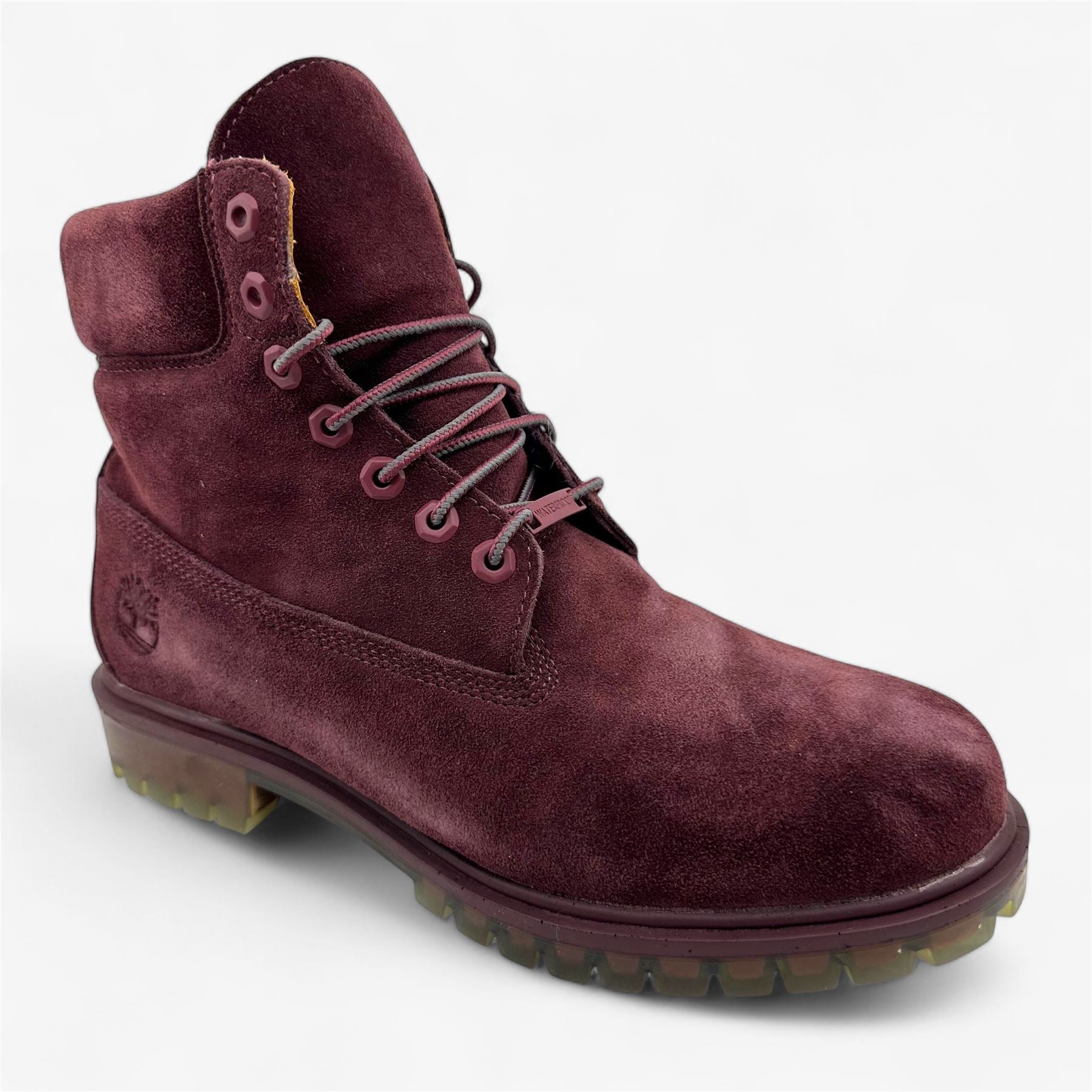 Timberland 6 Inch Premium Autumn Lead Dark Burgundy Mens Waterproof Combat