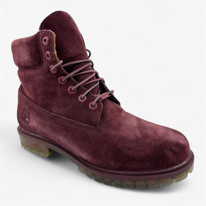 Timberland 6 Inch Premium Autumn Lead Dark Burgundy Mens Waterproof Combat