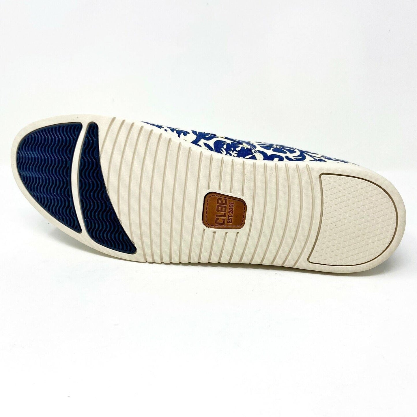 Clae Ellington Textile Midnight Cream Canvas Mens Size 9 Premium Sneakers