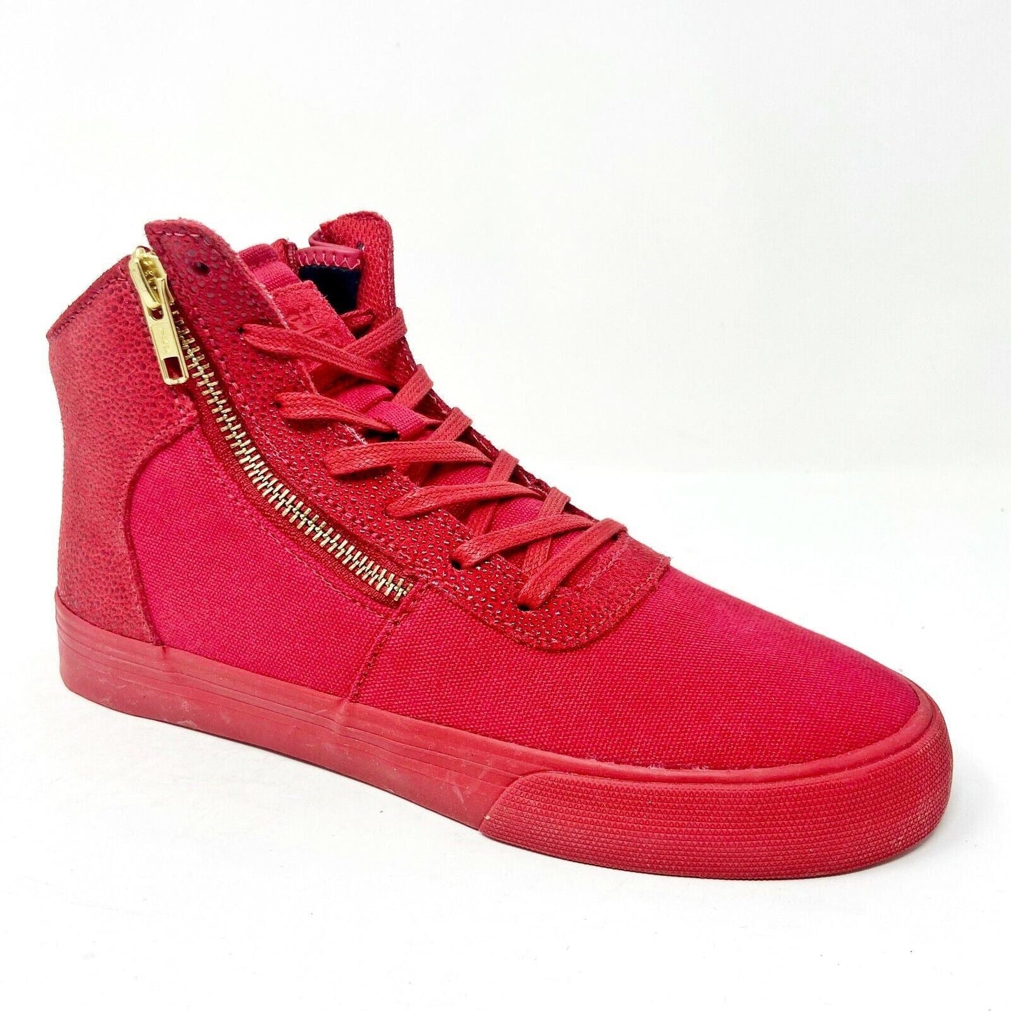Supra Cuttler Risk Red Mens Size 7.5 Casual Zipper Sneakers 98037 616