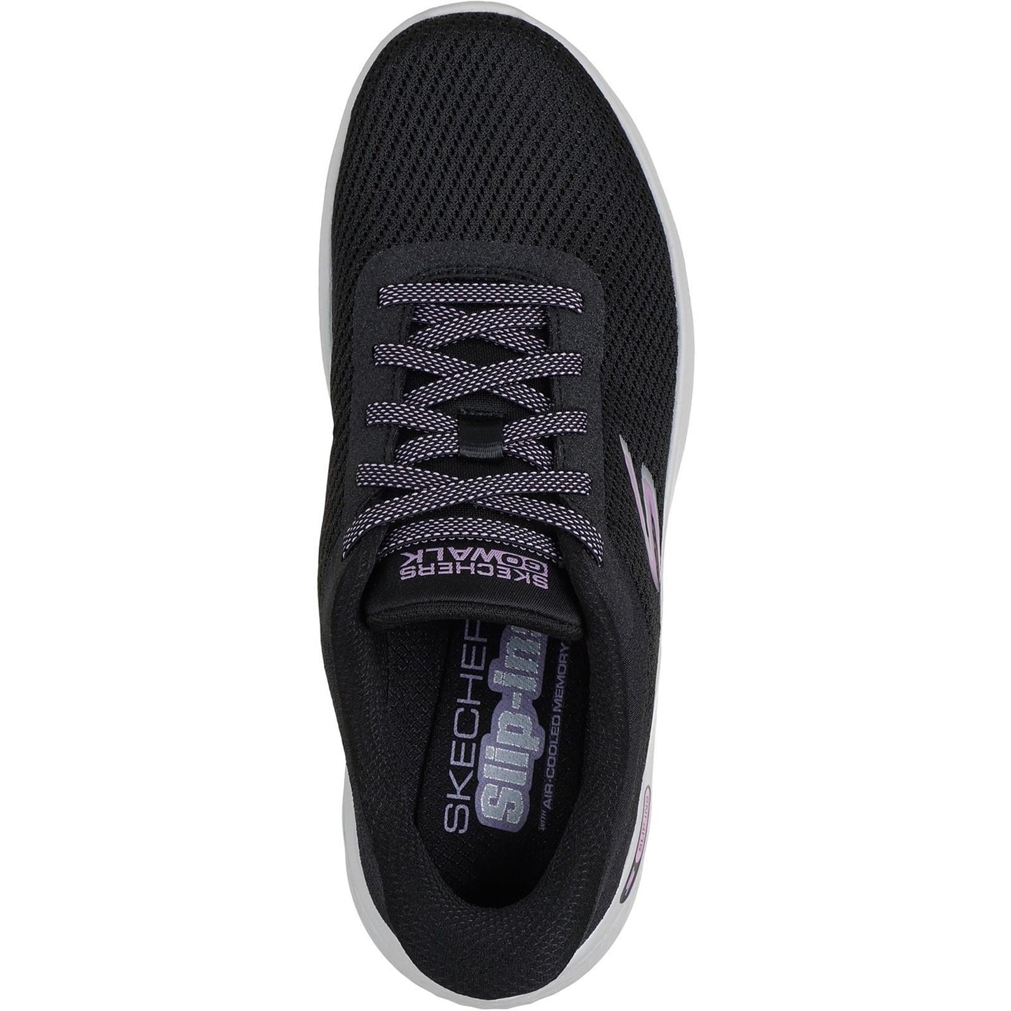 Women's Wide Fit Skechers 125516 Slip-ins Go Walk Flex Carla Trainers