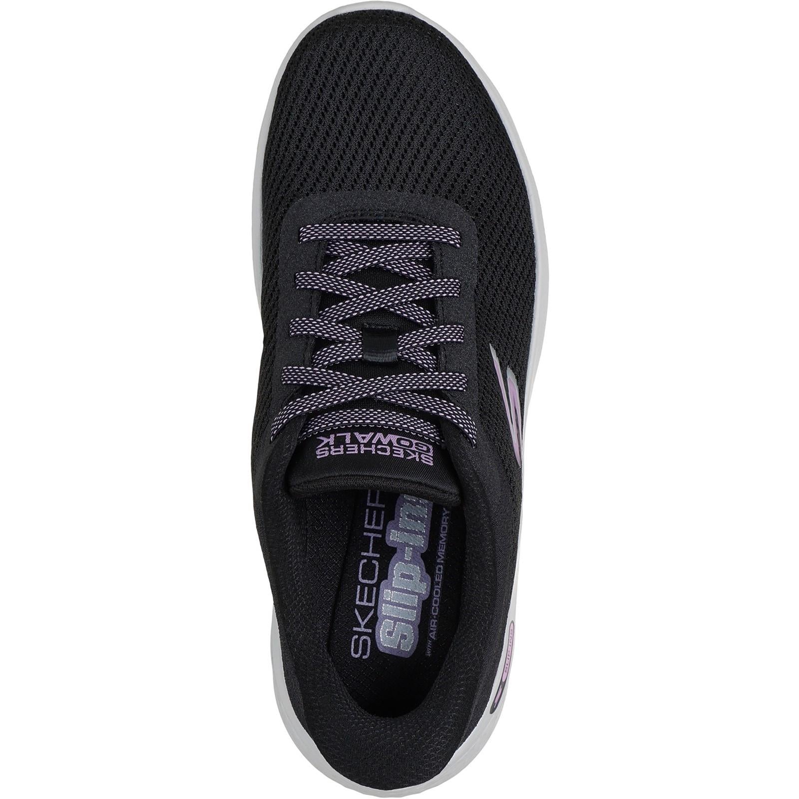 Women's Wide Fit Skechers 125516 Slip-ins Go Walk Flex Carla Trainers
