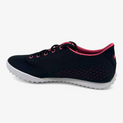 PUMA Monolite CAT Engineered Mesh Black Pink Womens Size 6.5 Spikeless Golf Sneaker