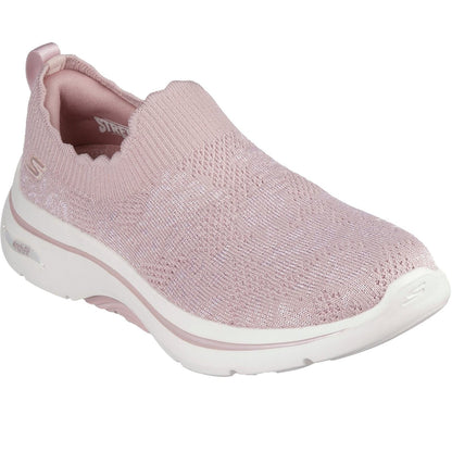 Women's Wide Fit Skechers 125329 Go Walk Arch Fit 2.0 Rosa Linda Trainers