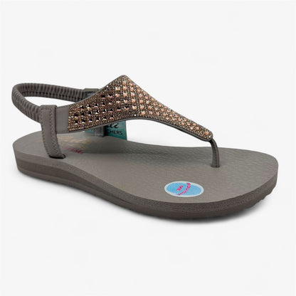 Skechers Meditation Rockstar Taupe Womens Sandal Slingback