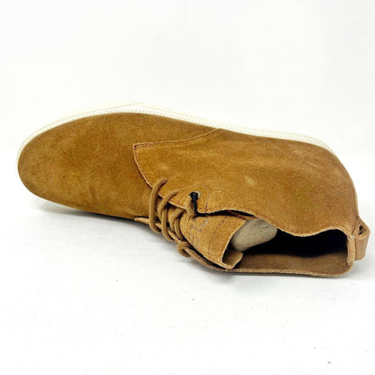 Clae Strayhorn Unlined Grizzly Suede Cream Mens Mid Casual Sneakers