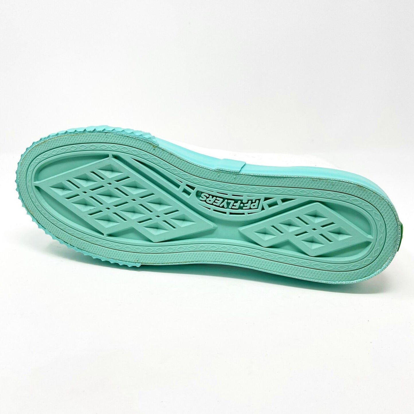 PF Flyers Center Hi White Teal Womens Retro Casual Sneakers PM12OH1W