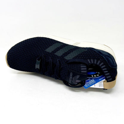 Adidas Originals ZX Flux PK Black Gum Mens Primeknit Running Sneakers BA7371