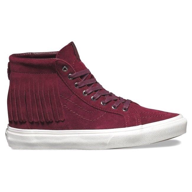 VANS Sk8 Hi Moc (Suede) Port Royale White Womens Size 10 Sneakers