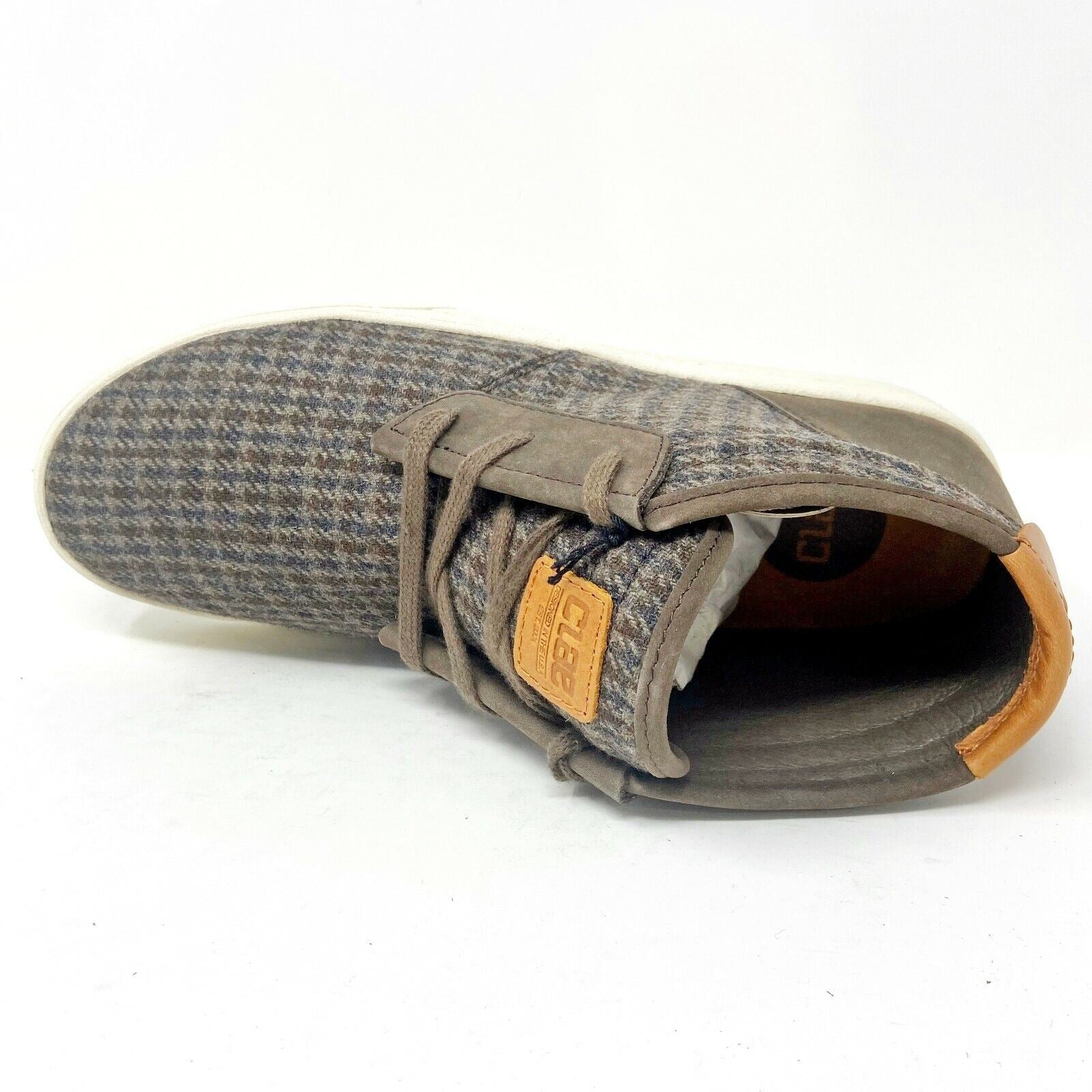 Clae McQueen Umber Nubuck Wool Mens Size 8 Premium Casual Sneakers