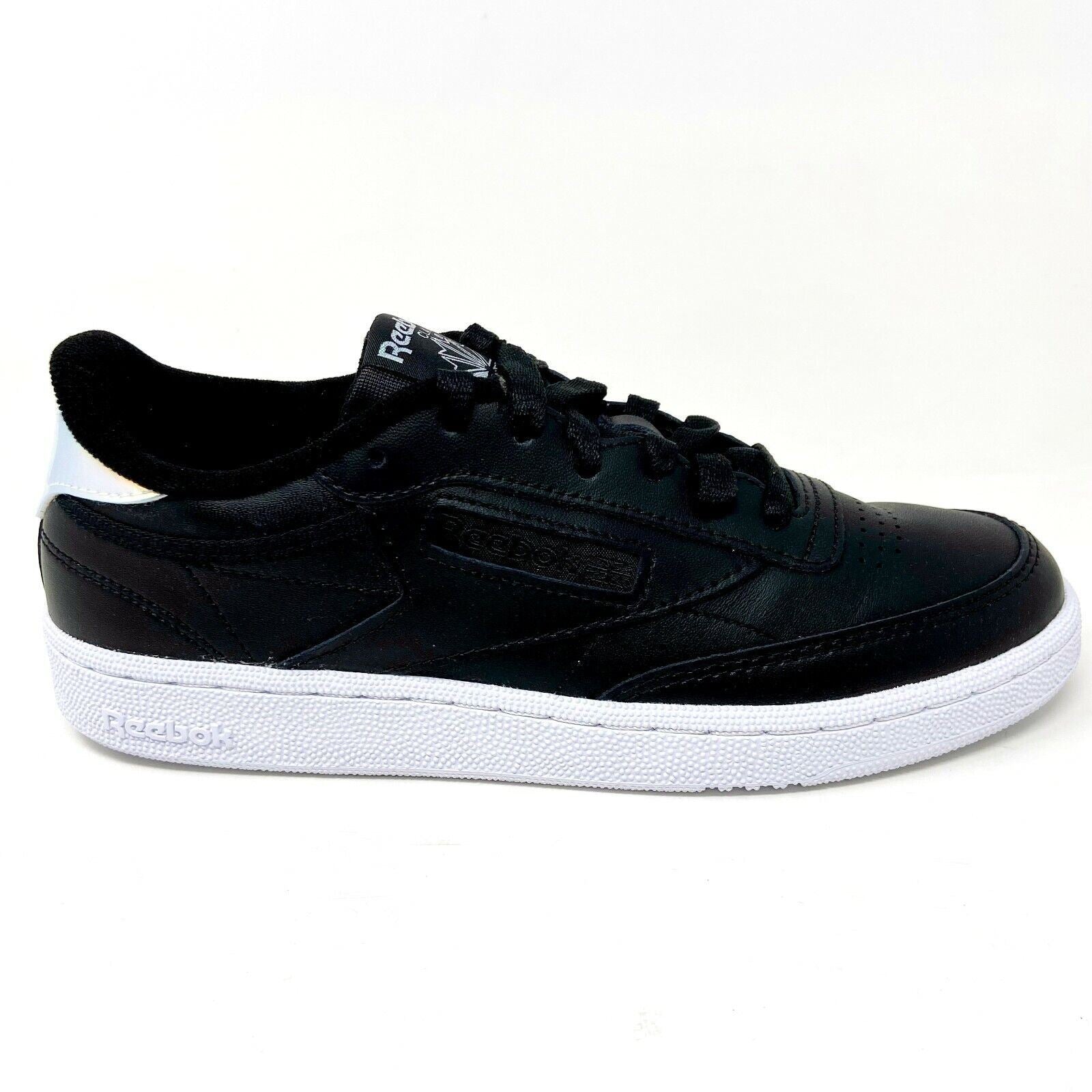 Reebok Club C 85 Black Iridescent Womens Size 8.5 Trainers FW6174