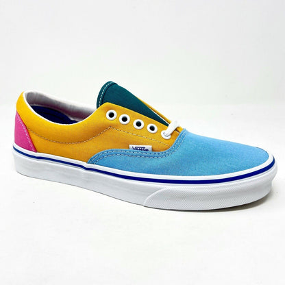 Vans Era (Canvas) Multicolor Bright Orange Blue White Mens Shoes
