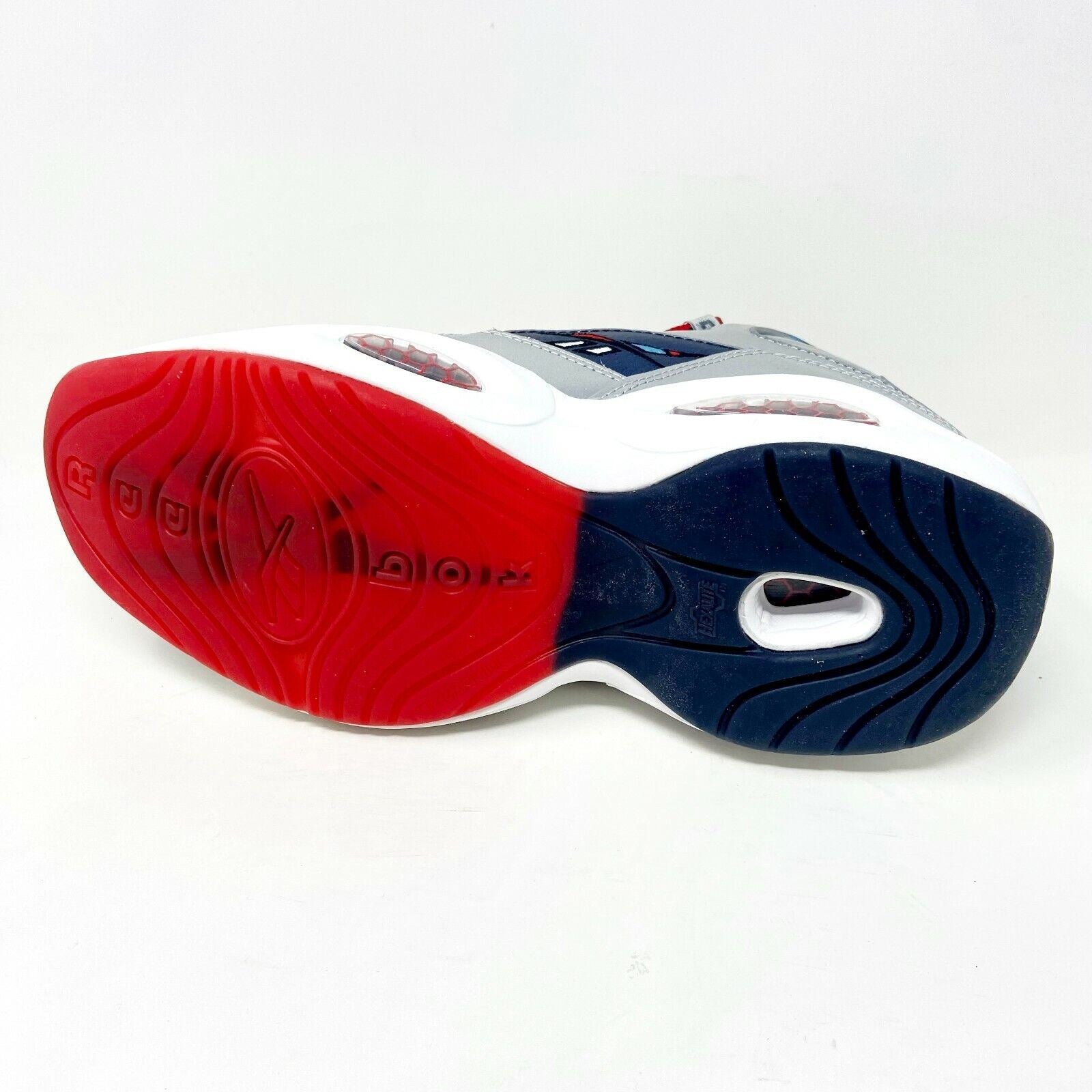 Reebok Question Mid Silver Blue Red Harden Iverson Mens Basketball Shoes FZ1366