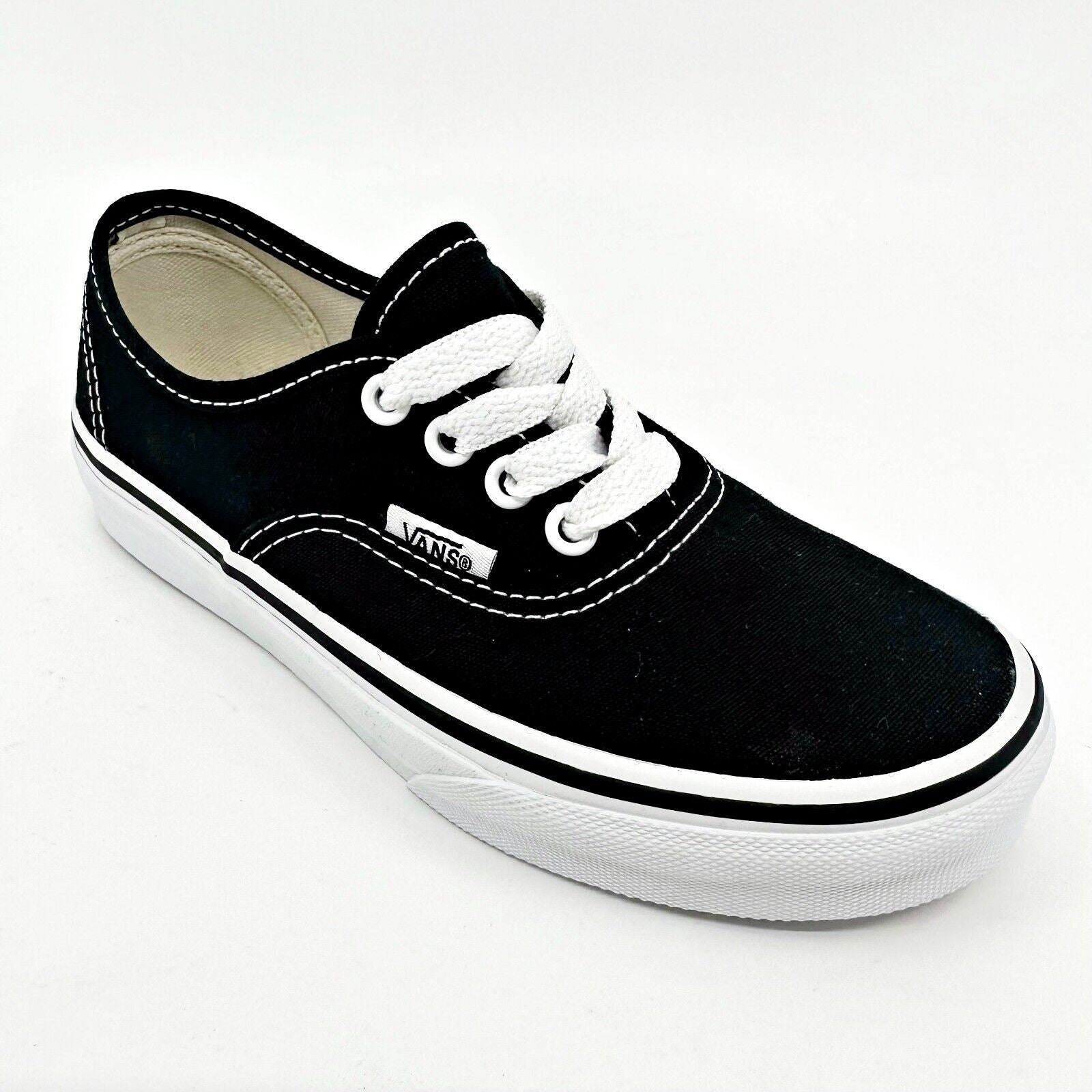 Vans Authentic Classic Black White Kids Casual Sneakers