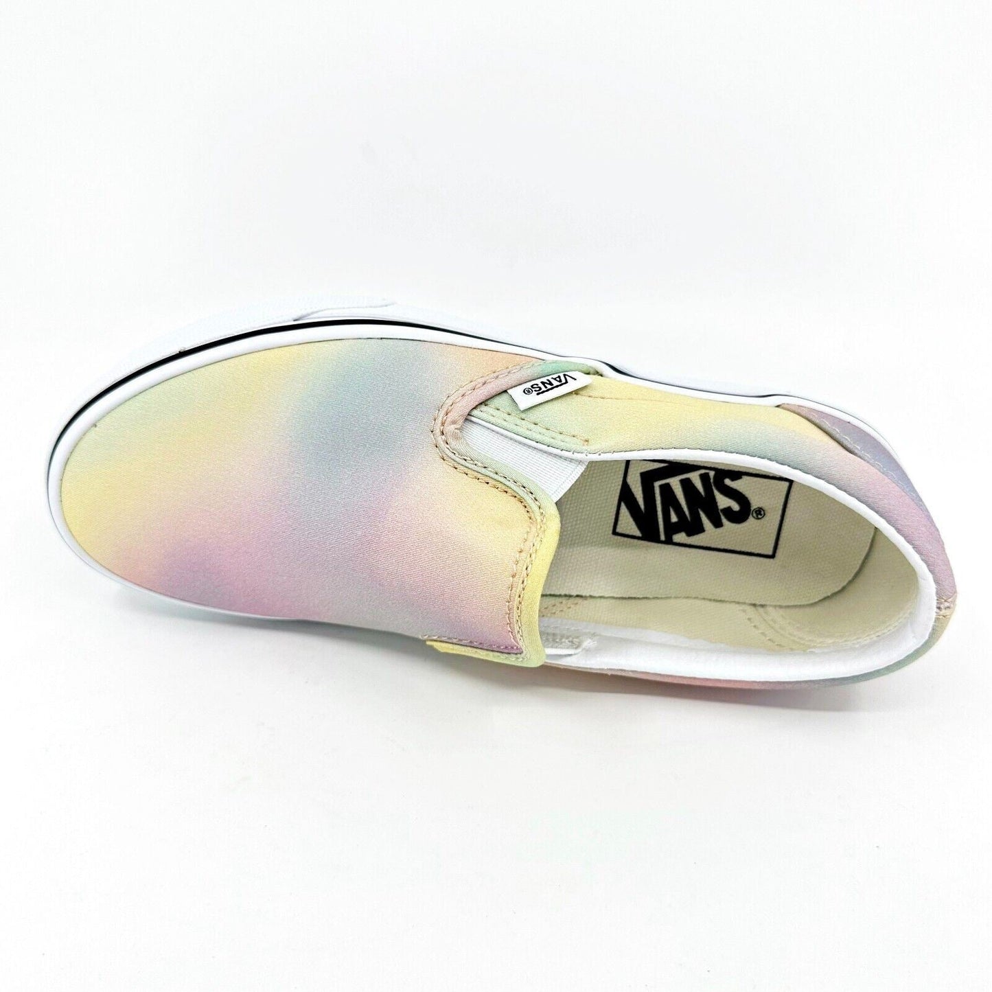 Vans Classic Slip On (Aura Shift) Multicolor True White Womens Size 6